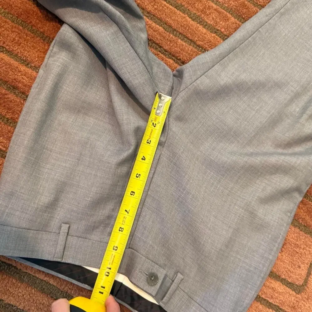 Gray dress pants tailored suit -  14.5” waist laid flat (29W)
